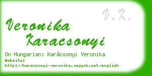 veronika karacsonyi business card