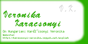 veronika karacsonyi business card